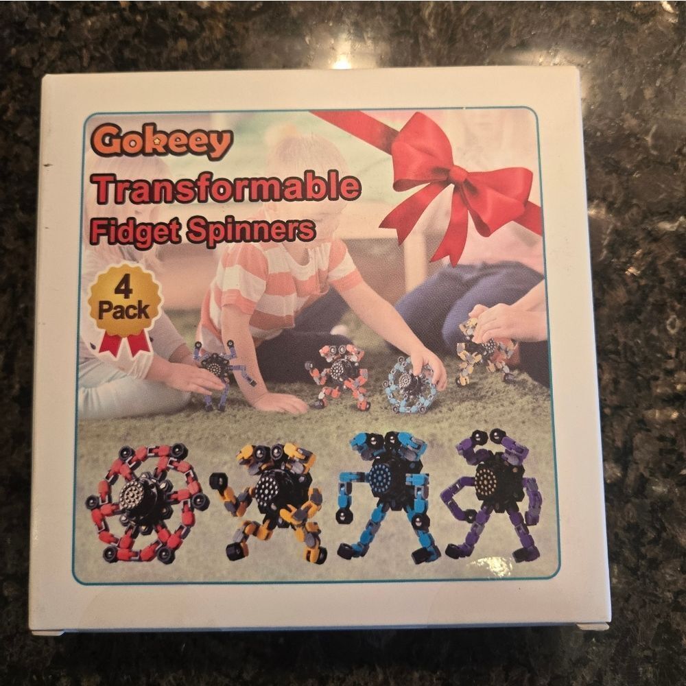 Gokeey Transformable Fidget Spinners 4 Pack NWT